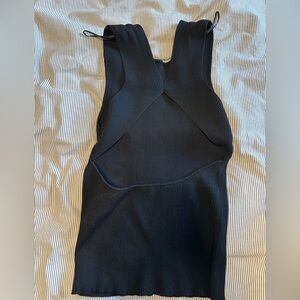 Cross Back Tank Top. Zara - Large - Black